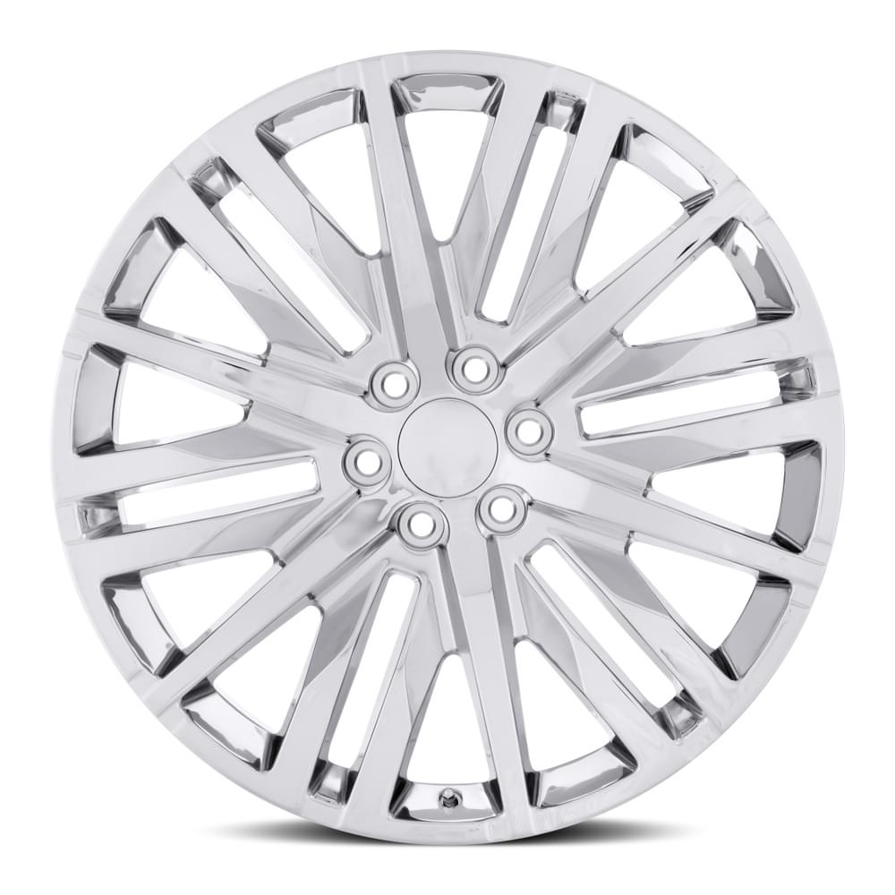 FR 97 – GM SPLIT-6 SPOKE REPLICA WHEELS – CHROME - Factory Reproductions