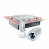 LOCKSET - XL 14MM X 1.50 (1.9") CHROME- 4PCS+KEY