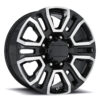 FR 275 – GM TRUCK 2500 REPLICA WHEELS – GLOSS BLACK MACHINED FACE