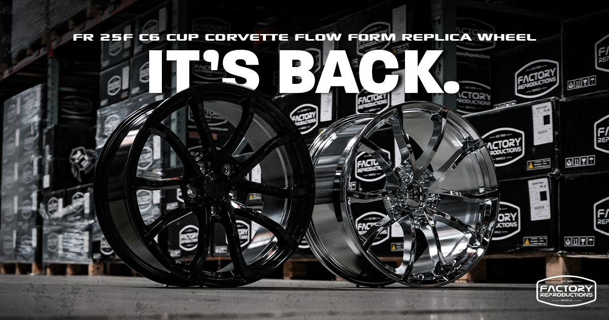 a wheel for the c6 corvette in "cup" style. OEM replica wheel for c6 corvette. FR25 replica wheel
