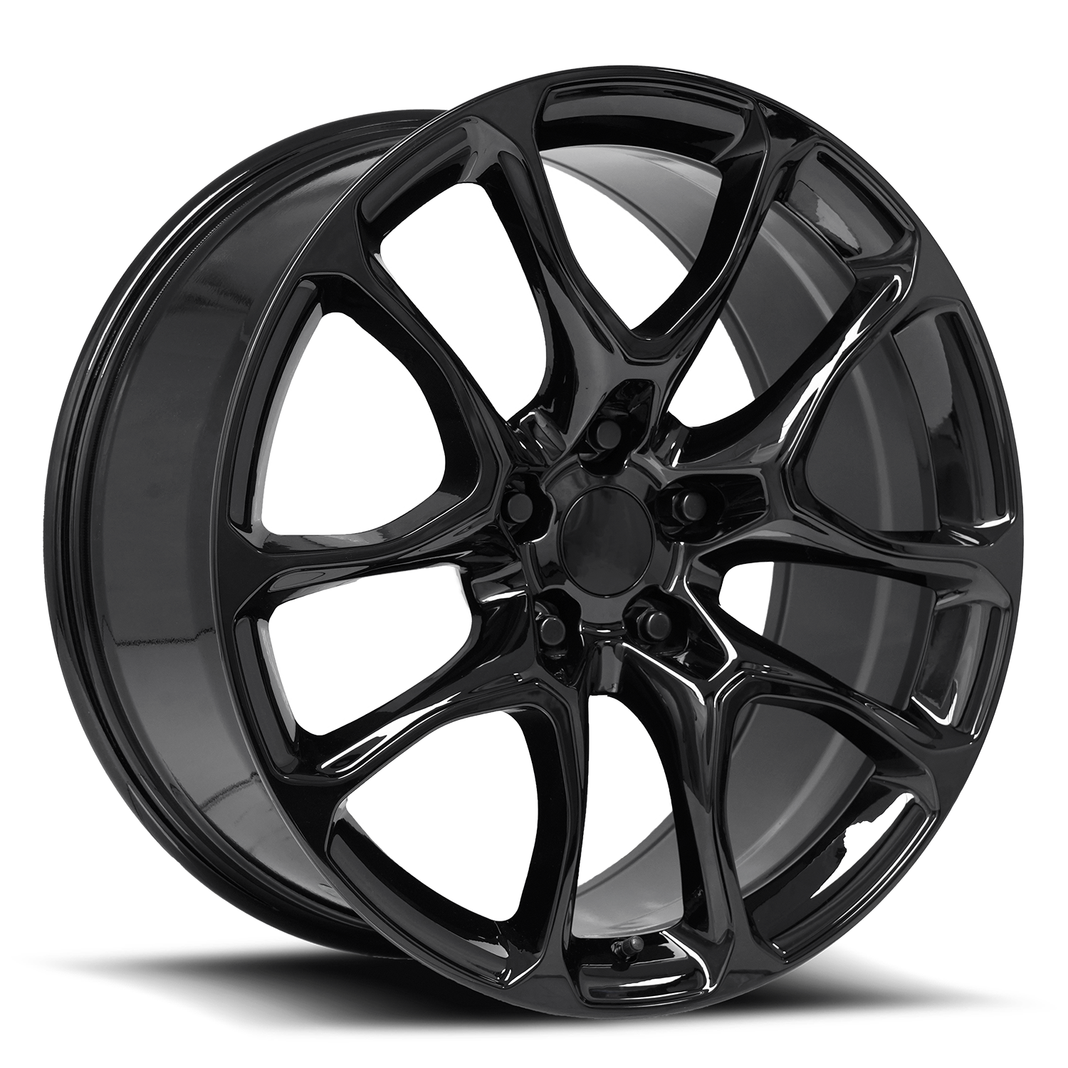 thumbnail image 2 of SRT OE Style Center Caps - 2.5" Gloss Black/Yellow - For Charger, Challenger, Durango, Jeep 2 of 5