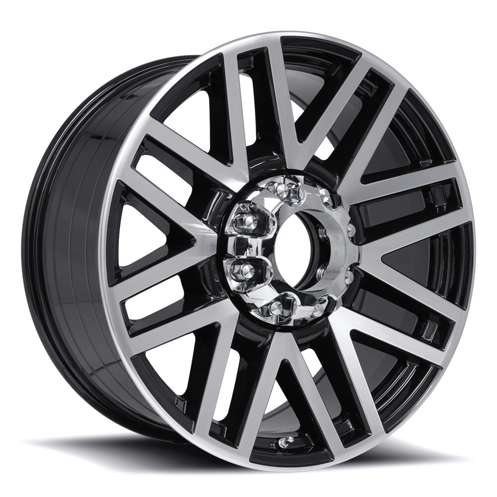 FR 751 - SUPER-DUTY REPLICA WHEELS GLOSS BLACK MACHINED FACE W/ OPEN END CAP