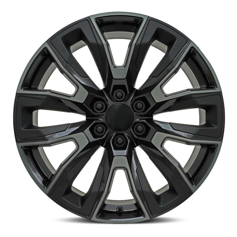 FR207-2290-Gloss-Black-Machine-Face-Dark-Clear-Satin-Inserts-18-Sierra-Denali-Split-6-spoke-factory-reproductions-wheels-rims-face-hr