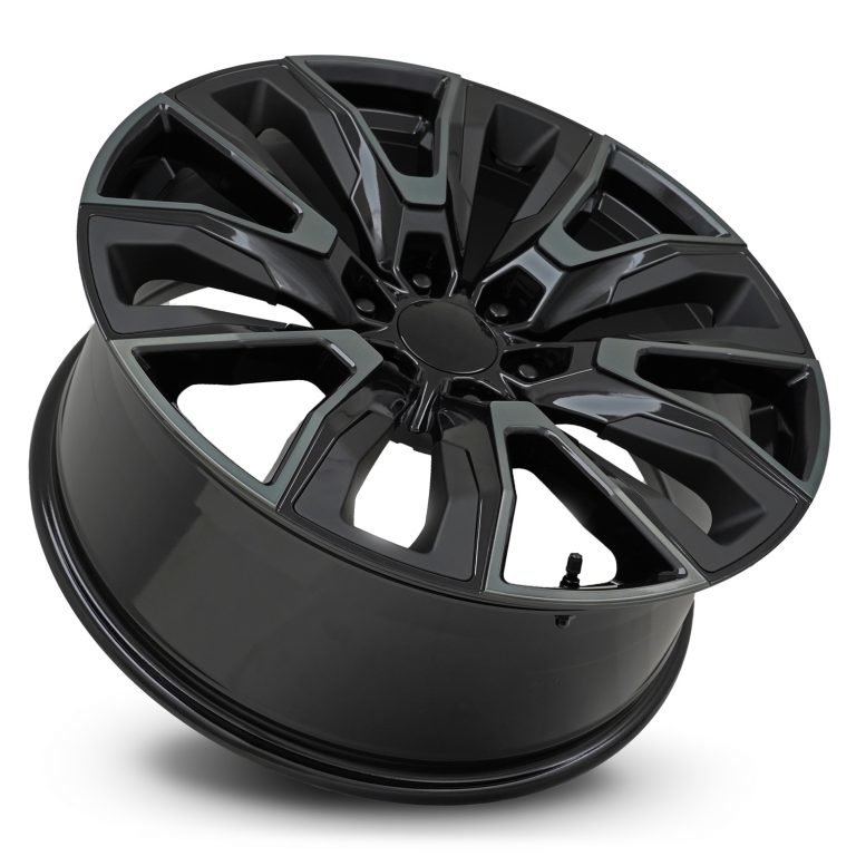 FR207-2290-Gloss-Black-Machine-Face-Dark-Clear-Satin-Inserts-18-Sierra-Denali-Split-6-spoke-factory-reproductions-wheels-rims-lay-hr